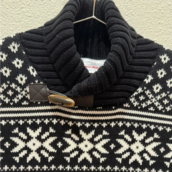 Hanna Andersson Fair Isle turtleneck sweater kids size 130 - Picture 3 of 7